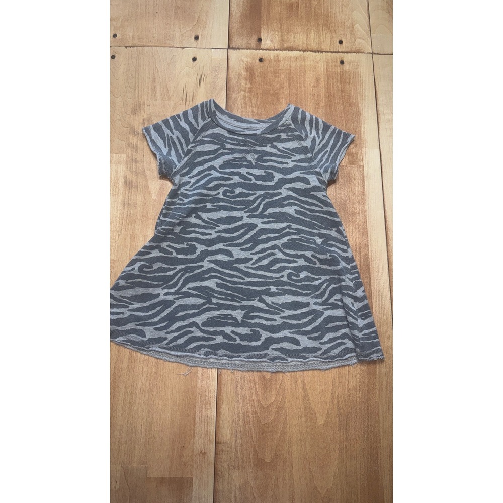 Grayson Mini Girls Zebra Print Short‎ Sleeve Dress Size 2T